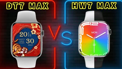 Smartwatch DT7 Max NO i7 VS HW7 Max unboxing review Comparasion