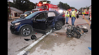 MOTORCYCLE VS SUV, LIVINGSTON TEXAS, 06/15/23...