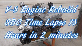 V-8 Engine Rebuild Time Lapse 13 Hours in Under 2 Minutes
