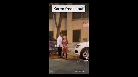 Street Karen freaks out after getting caught HITTING a parked car