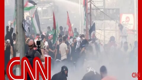 Protests erupt near US embassy in Lebanon amid Gaza hospital blast