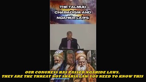 OUR CONGRESS HAS PASSED NOAHIDE LAWS. THEY ARE THE THREAT NOT SHARIA LAW - YOU NEED TO KNOW THIS