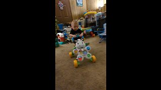 One Year old Great Grandson gets his groove on