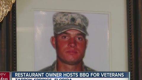 Father who lost son serves holiday meals to vets