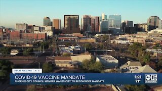 Phoenix City Council to hold a public hearing on COVID-19 vaccine mandate
