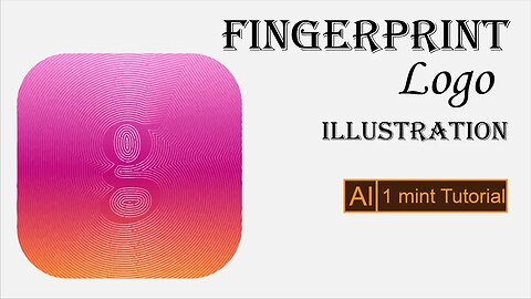 Fingerprint logo || 1 Minute Tutorial || illustrator CC || Follow your Heart