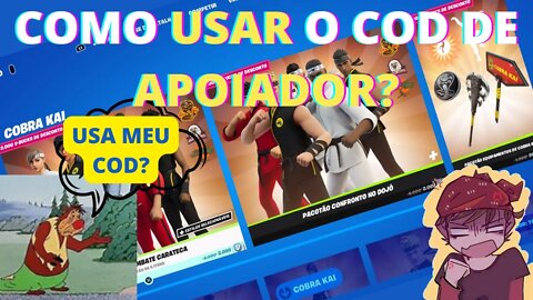 COMO USAR O CODIGO DE APOIADOR DA EPIC NO FORTNITE