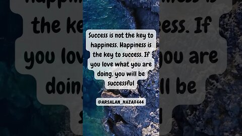 Success is not the key to happiness #LiveYourBestLife #CarpeDiem #ChooseHappiness