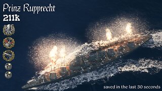 World of Warships | Prinz Rupprecht | 211k and saved in the last 30 seconds