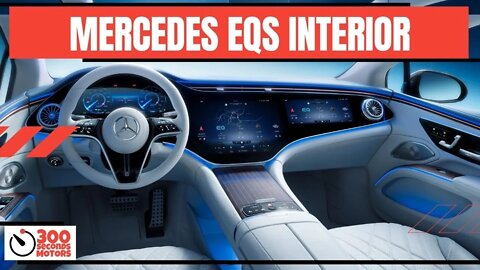 The Interior of MERCEDES EQS the Electric S Class with MBUX Hyperscreen