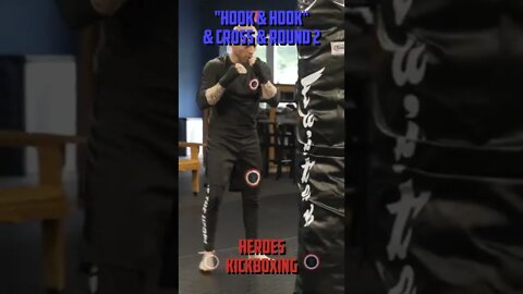 Heroes Training Center | Kickboxing & MMA "How To Throw A Hook & Hook & Cross & Round 1" | #Shorts