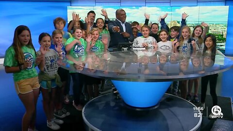 Students at Discovery Key Elementary School share some words to live by during WPTV visit