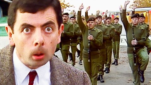 Mr Bean and the army