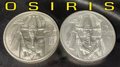 Stunning 2 Oz Silver High Relief Egyptian Gods Osiris
