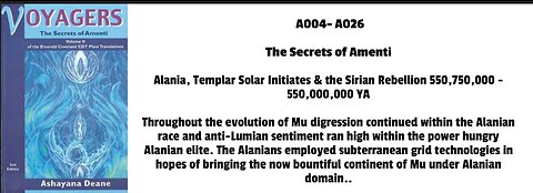 Alania, Templar Solar Initiates & the Sirian Rebellion 550,750,000 - 550,000,000 YA Throughout the