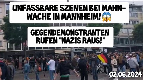 Mahnwache Mannheim AfD & GEGENDEMO 😱zu Attacke auf Islamkritiker Michael Stürzenberger
