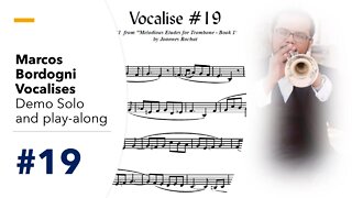 🎺🎺 [TRUMPET VOCALISE ETUDE] Marcos Bordogni Vocalise for Trumpet #19 (Demo Solo and play-along)