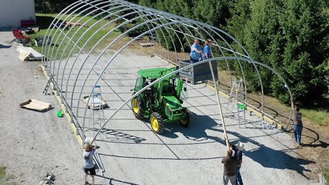 Raising the Hoops - ShelterLogic SP Building Setup