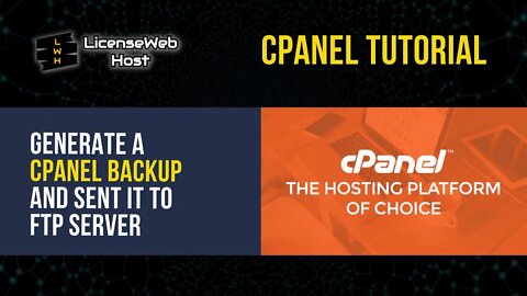 How to Generate a cPanel Backup and Sent it to FTP Server