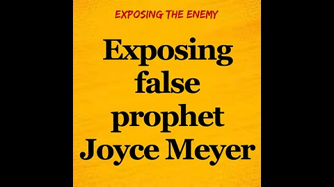⚠️Exposing false prophet Joyce Meyer⚠️ 👂 carefully to what she said‼️