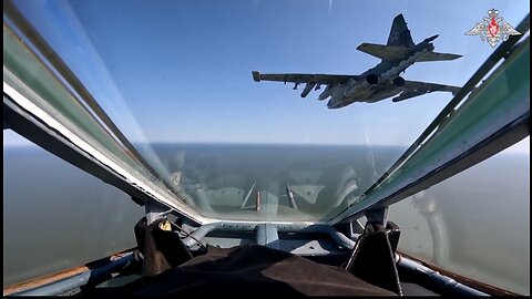 Su-25 fighter jets support troops on front line in the deNAZIficationMilitaryQperationZ
