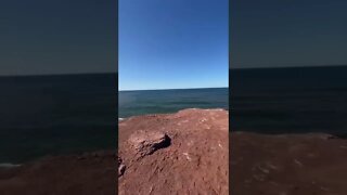 Red sand and cliffs, beautiful nature