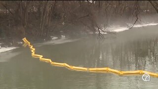 Officials tracking mystery spill in Flat Rock