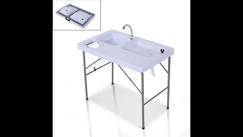 RedSwing Portable Grill Table for Outside, Aluminum Folding Grill Stand Table for Outdoor Campi...