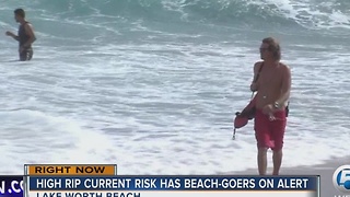 High rip current risk has beach goers on alert