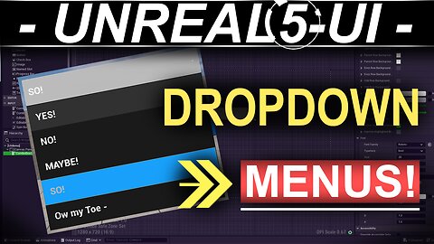 Unreal-5 Menu UI: Drop-Down Menus (COMBO-BOXES)