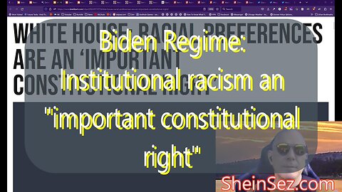 Biden Regime claims institutional racism an "important constitutional right" -SheinSez 223