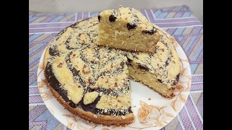 Marble Cake easily without oven_homemade cake