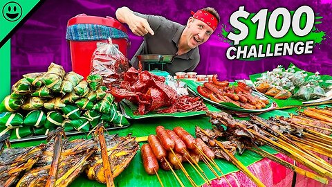 $100 Laos Street Food Challenge in Luang Prabang!! Absolute FAIL!!