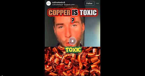 Corrupt doctors, and the lying mainstream media, say that copper is bad for our health, so you gotta trust them, right?