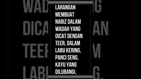 Larangan membuat nabiz dalam wadah yang dicat dengan teer, dalam labu kering, panci seng, kayu yang