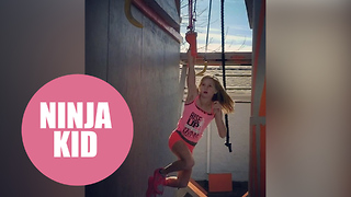 Meet the ten-year-old ninja girl beating her coach in a tough obstacle course