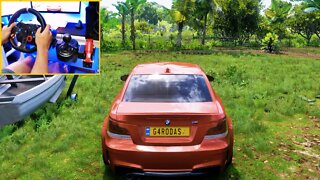 FORZA HORIZON 5 Steering Wheel G29 GAMEPLAY - BMW 1 SERIES M COUPE 2011