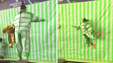 Trampolines & Velcro Walls Make For Some Epic Fun