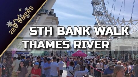 WALK ALONG STH BANK THAMES RIVER LONDON - JULY 2022 DJI ACTION 1