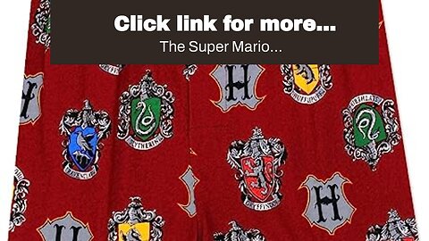 Click link for more information! SUPER MARIO Brothers Men's Button Fly Boxer Lounge Shorts