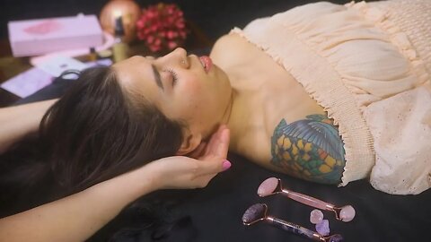 ASMR Sleep & Relaxation Spa Treatment, Scalp Massage, Facial with Gemstone Rollers by Scilla Rose