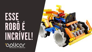 Um Robô tipo LEGO com Rodas Mecanum controlado por Microbit! #montagem