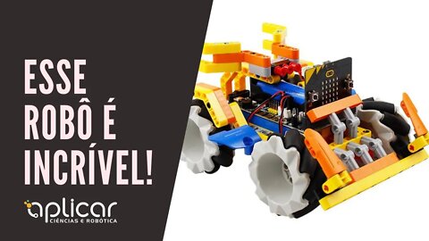 Um Robô tipo LEGO com Rodas Mecanum controlado por Microbit! #montagem