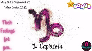 🌟 ♑️ Capricorn: Their Feelings for you...BONUS: "The YING to THEIR YANG" [♍️ Virgo Season 2022]