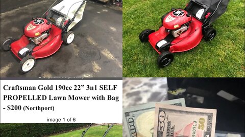 HOW TO Fix N Flip Craftsman Gold Lawn Mower In A Few Hours SOLD Restyle Restore PROFIT Extra Money
