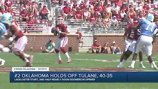 OU survives scare vs Tulane, 40-35