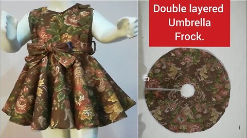 Double Layered Umbrella Frock Cutting & Stitching