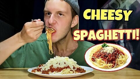 Eating Cheesy Spaghetti! - Mukbang Eating Sounds, Pasta