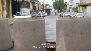 Comerciantes próximos a trecho da AV. Brasil preocupados com prejuízos