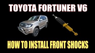 HOW TO INSTALL FRONT SHOCKS - TOYOTA FORTUNER 4 0 V6